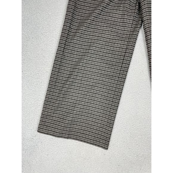 Zara Womens Size M Gray Houndstooth Wide Leg Cropped Pants - Picture 11 of 11